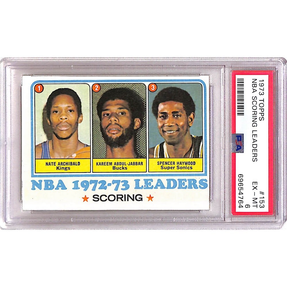 1973 Topps Scoring Leader Kareem Abdul Jabbar Psa6 (1 of 2)