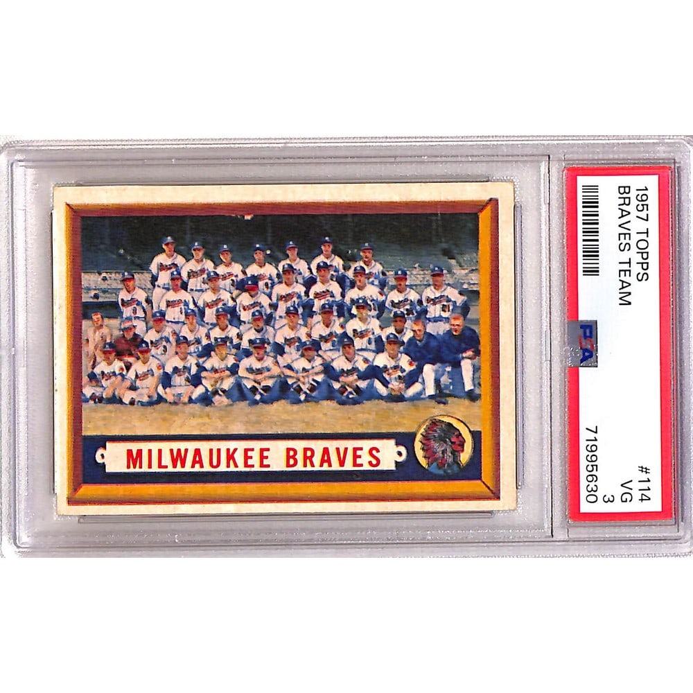 1957 Topps Braves Team Card Psa 3 (1 of 2)