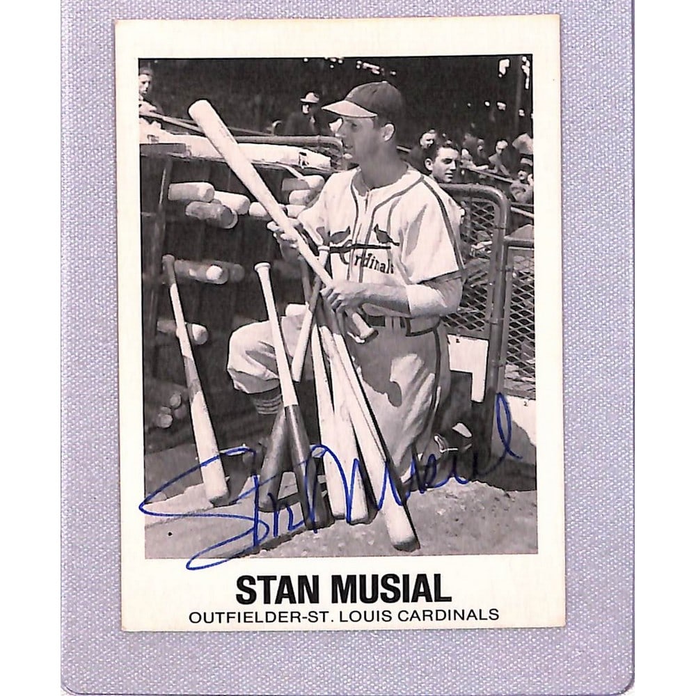 1977 Tcma Stan Musial Signed Card (1 of 2)
