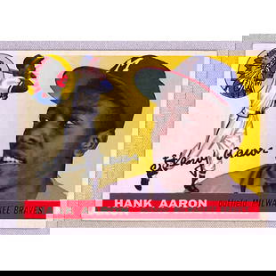 1955 Topps Crease Free Hank Aaron: 1955 Topps Crease Free Hank Aaron