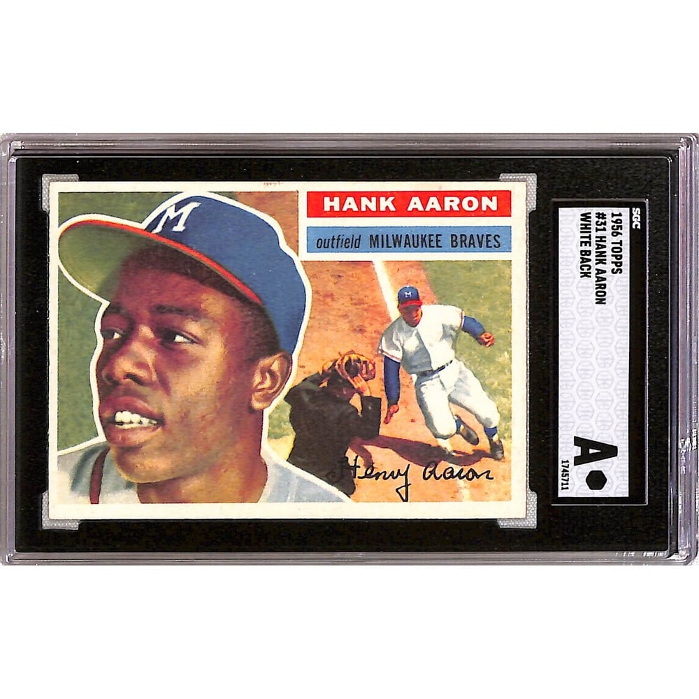 1956 Topps White Back Hank Aaron Sgc Authentic (1 of 2)