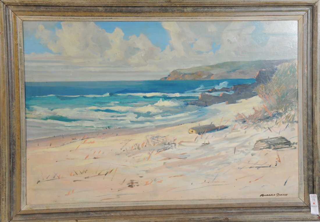 OOB depicting seashore by Richard Greene 35x23: OOB depicting seashore by Richard Greene 35x23
