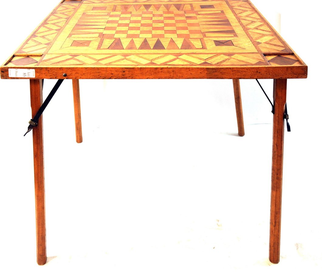 Inlaid Birdseye Maple folding game table 30x30: Inlaid Birdseye Maple folding game table 30x30