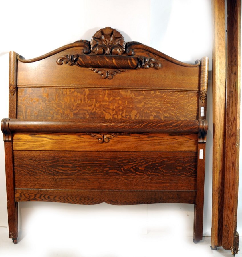 Oak full headboard and foot board 56"W x 61"H: Oak full headboard and foot board 56"W x 61"H