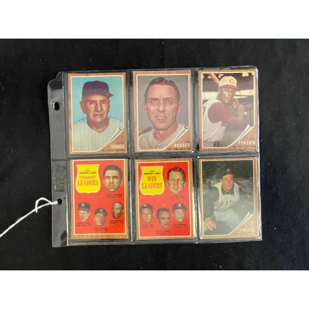 (6) 1962 Topps Baseball Stars (1 of 2)