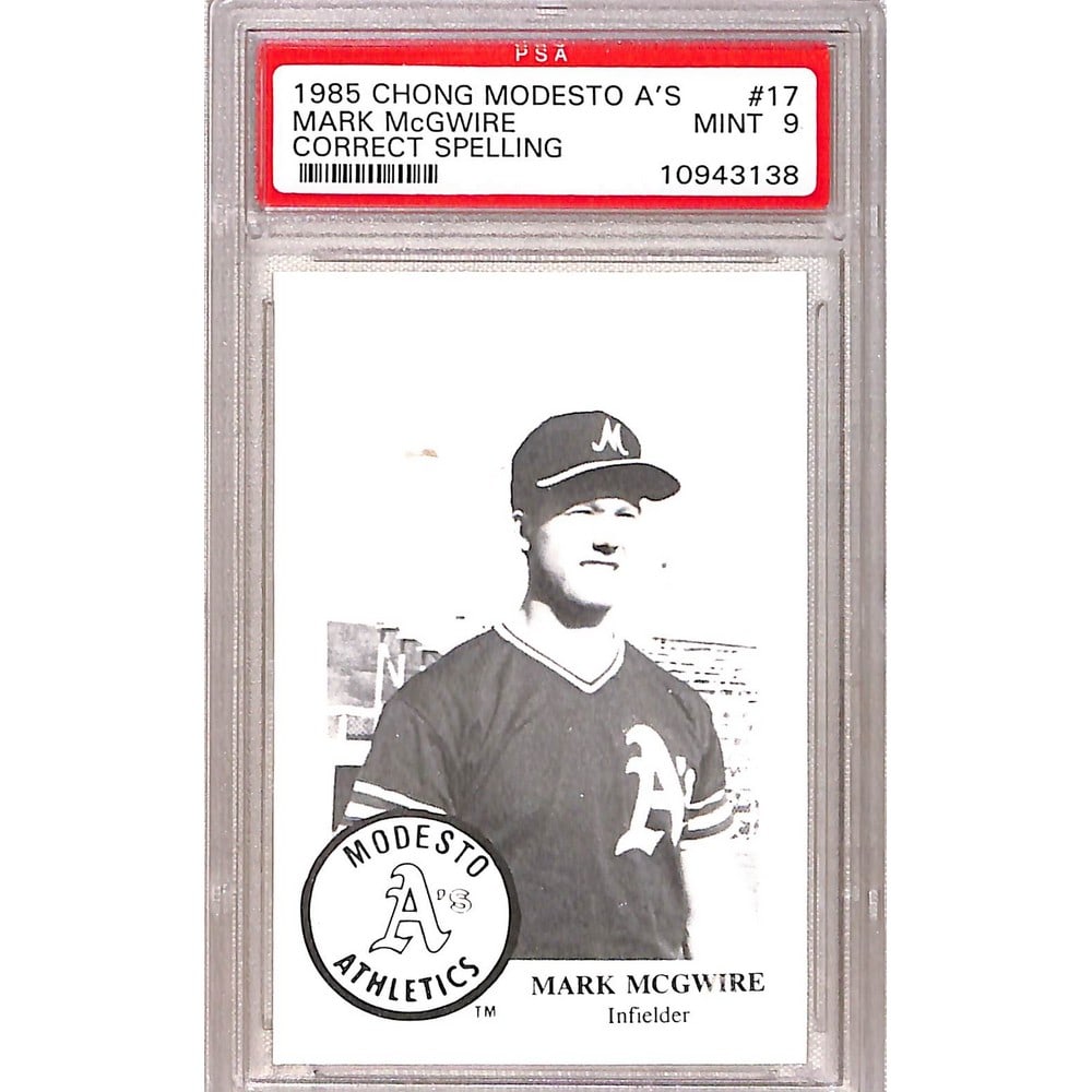 1985 Chong Modesto A's Mark Mcgwire Psa 9 (1 of 2)