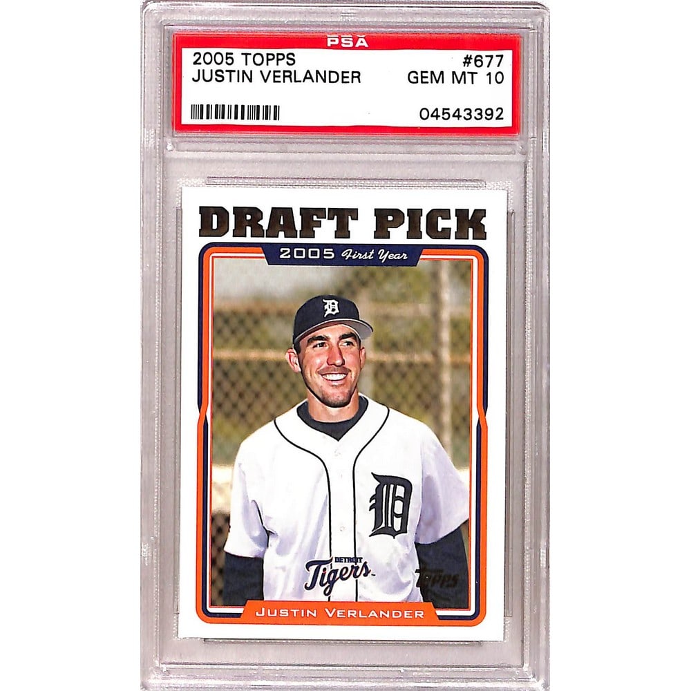 2005 Topps Justin Verlander Rookie Psa 10 (1 of 2)