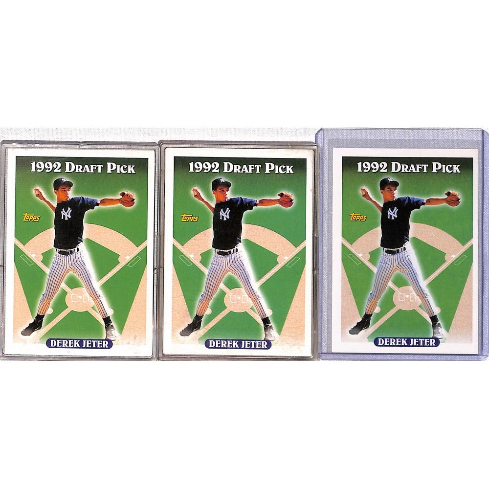 Three 1993 Topps Derek Jeter Rookies: Three 1993 Topps Derek Jeter Rookies