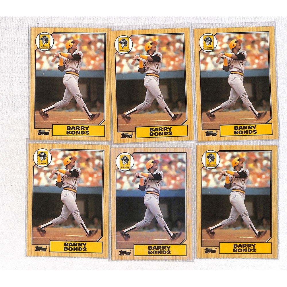 (5) 1987 Topps Barry Bonds Rookies: (5) 1987 Topps Barry Bonds Rookies