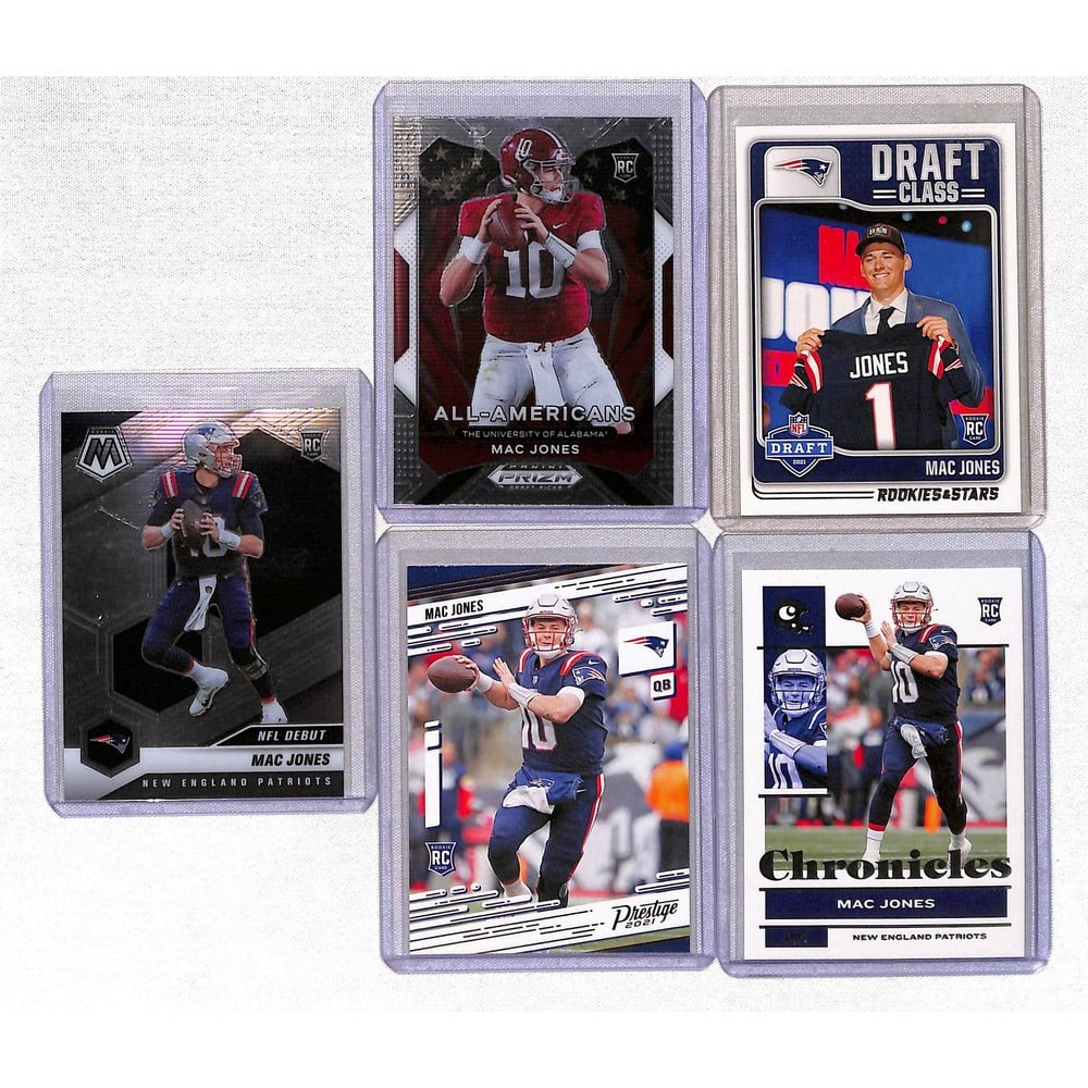 (5) Different Mac Jones Rookie Cards (1 of 1)