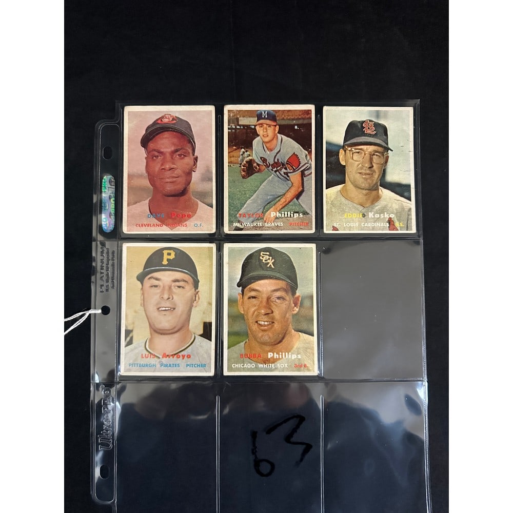(5) 1957 Topps Baseball High Numbers (1 of 2)