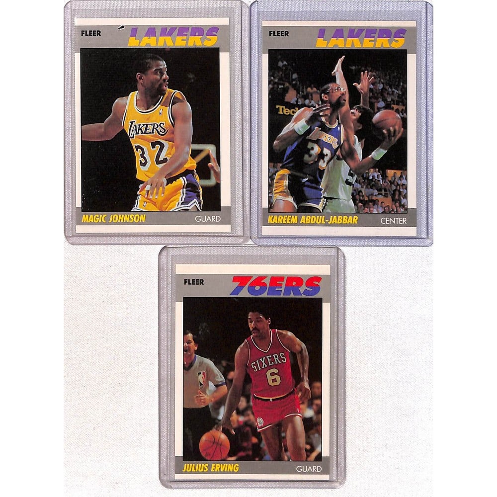 Three High Grade 1987 Fleer Basketball Stars (1 of 2)