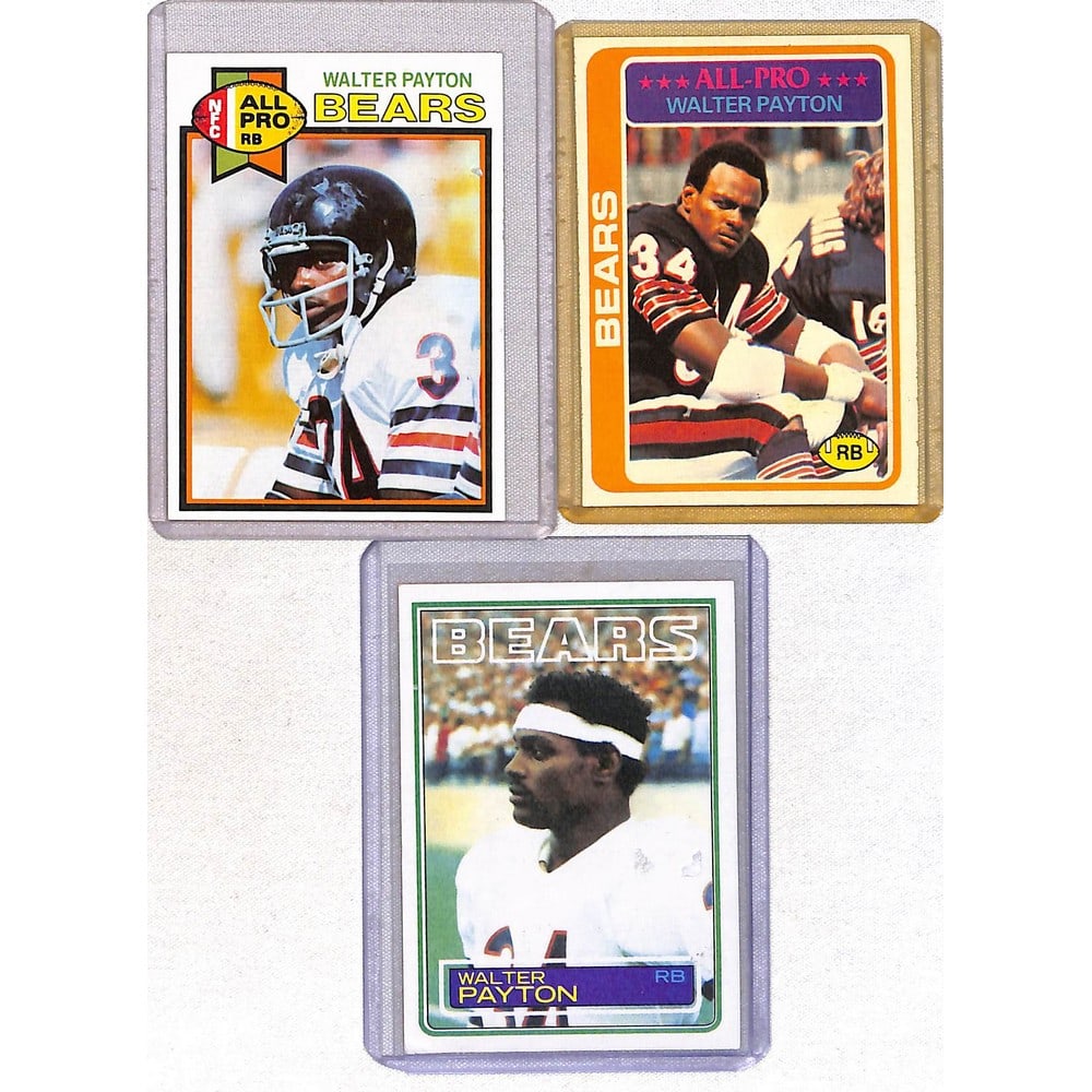 Three Walter Payton Cards 1978-1983 (1 of 2)