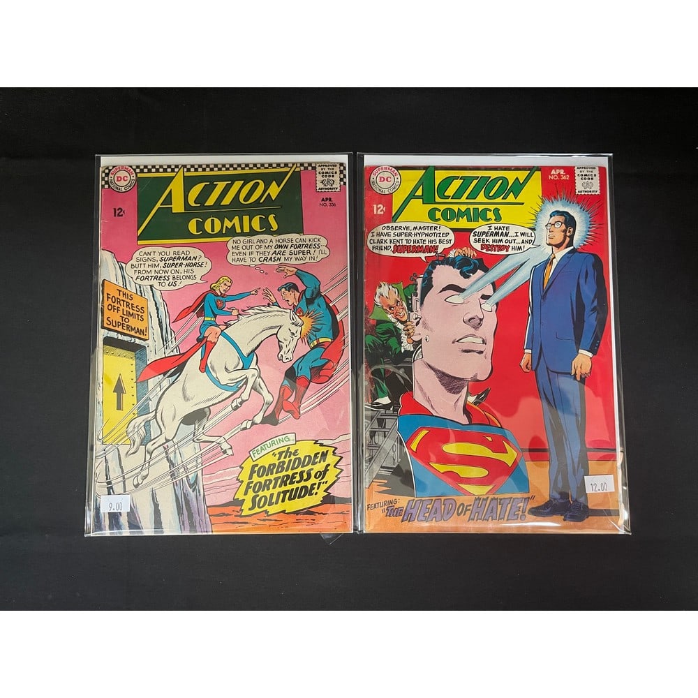 (10) Vintage Action Comics Superman Cards (1 of 5)