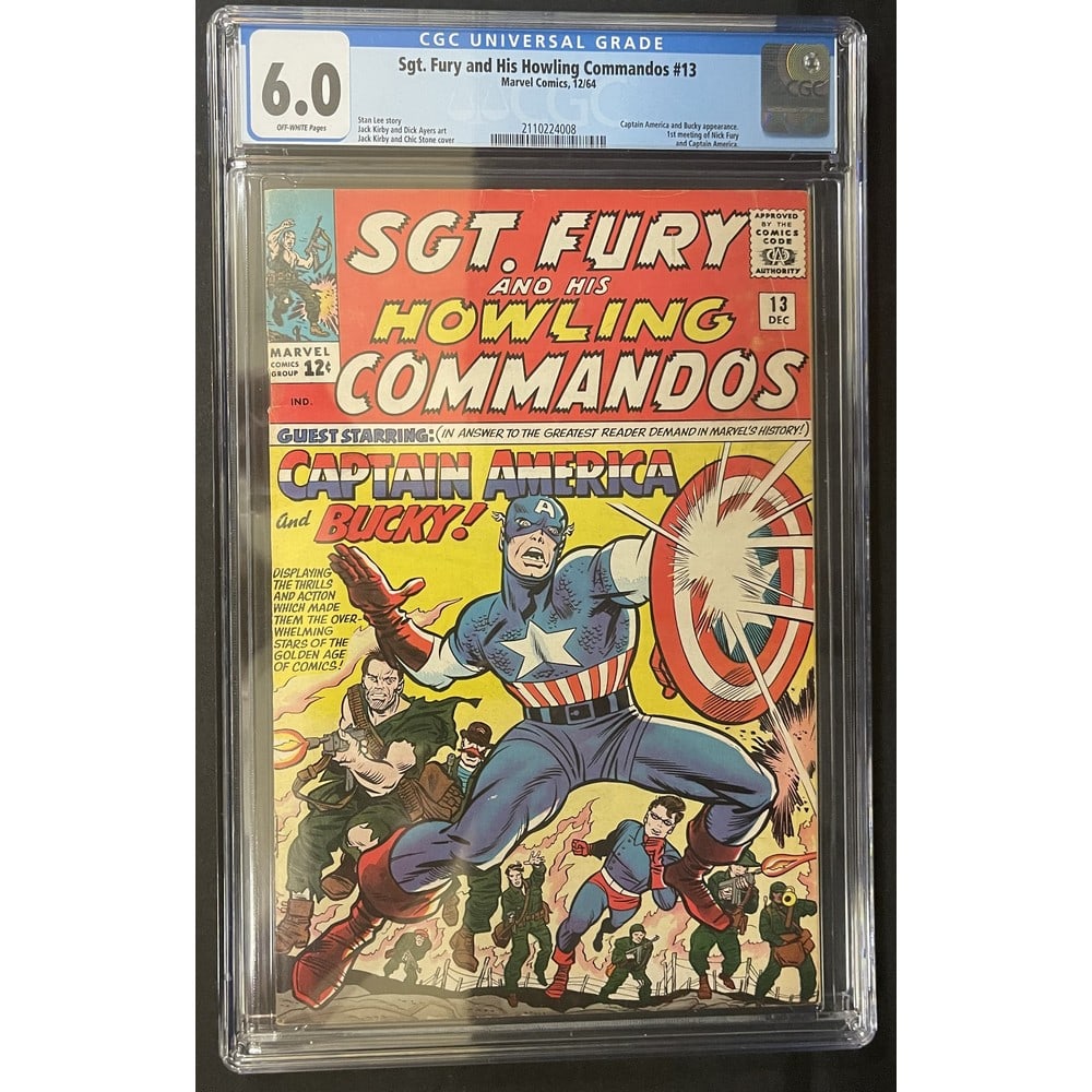 1964 Sgt Fury #13 Comic Cgc 6.0 (1 of 2)
