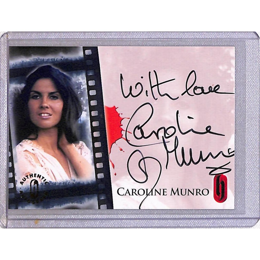 Caroline Munro Signed Card Bond Girl: Caroline Munro Signed Card Bond Girl