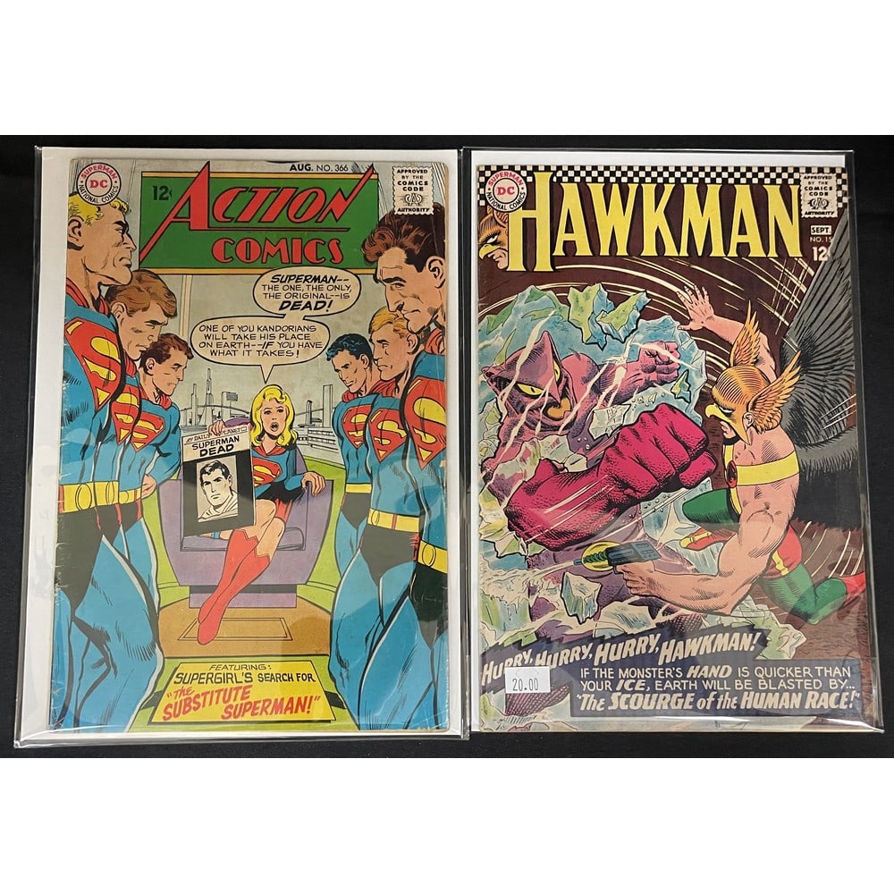 (6) Vintage Comics Superman/hawkman (1 of 3)