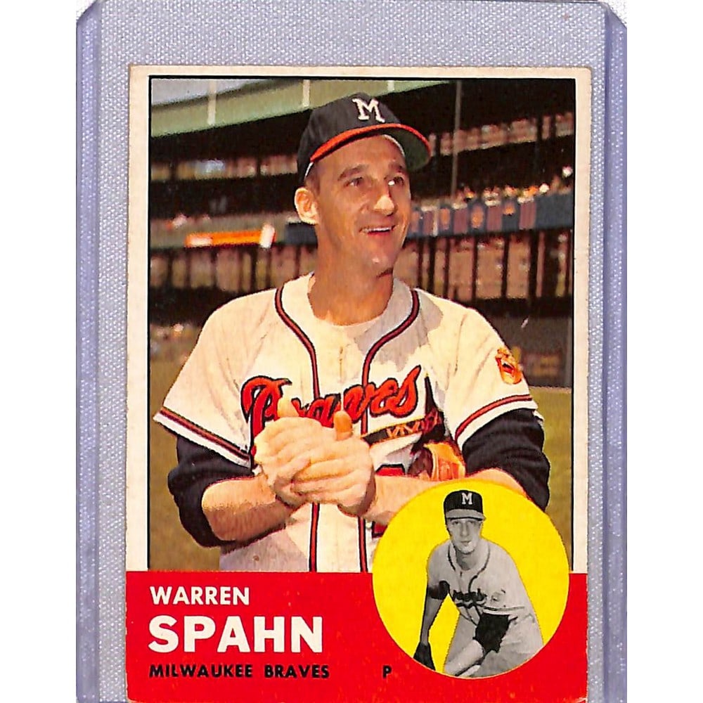 1963 Topps Warren Spahn Nice Shape (1 of 2)