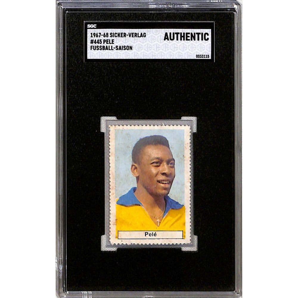 1967-68 Sicker Verlag Pele Rookie Sgc Authentic: 1967-68 Sicker Verlag Pele Rookie Sgc Authentic