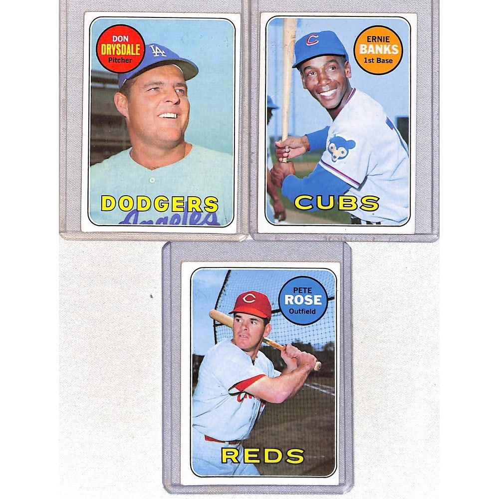 (3) 1969 Topps Baseball Stars (1 of 2)