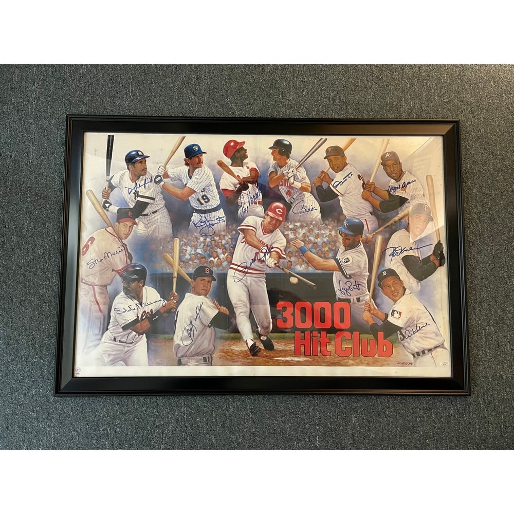 3000 Hit Club Poster Signed By All 13 Players Jsa (1 of 4)