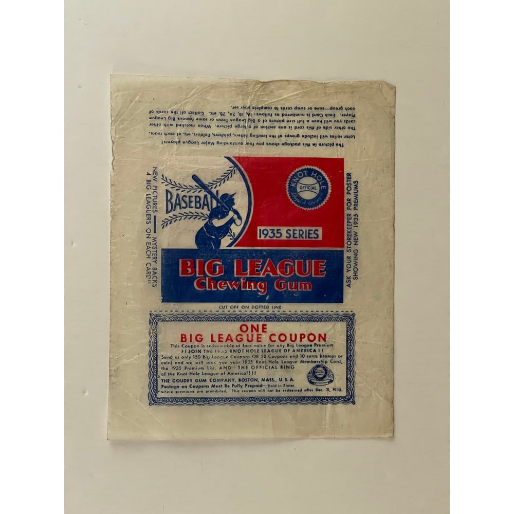 1935 Goudey Baseball Wax Wrapper (1 of 2)