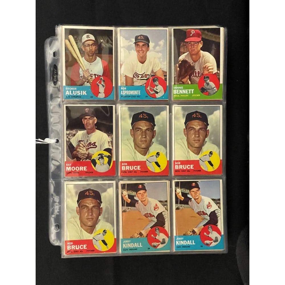 (180) 1963 Topps Baseball Cards Nice Condition (1 of 6)