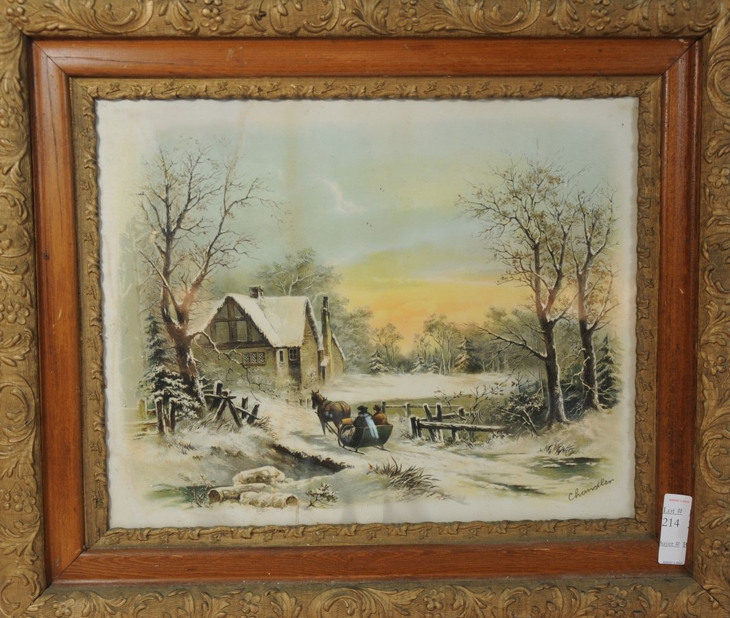 Chandler Print winter scene 19x15: Chandler Print winter scene 19x15