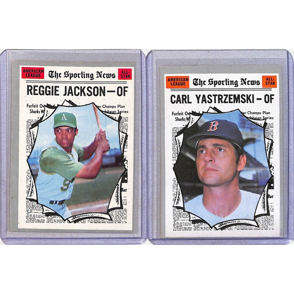 (2) 1970 Topps Baseball Allstars Yaz/jackson (1 of 2)