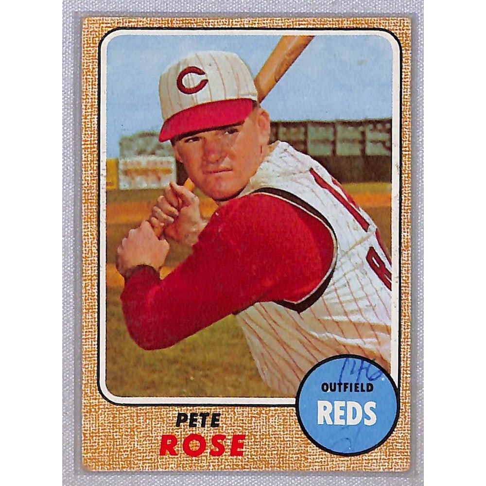 1968 Topps Pete Rose Writing On Card (1 of 2)