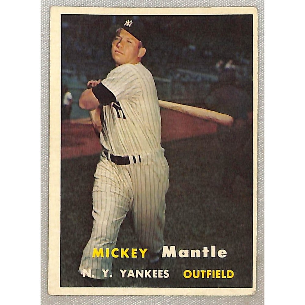 1957 Topps Mickey Mantle Vgex (1 of 2)