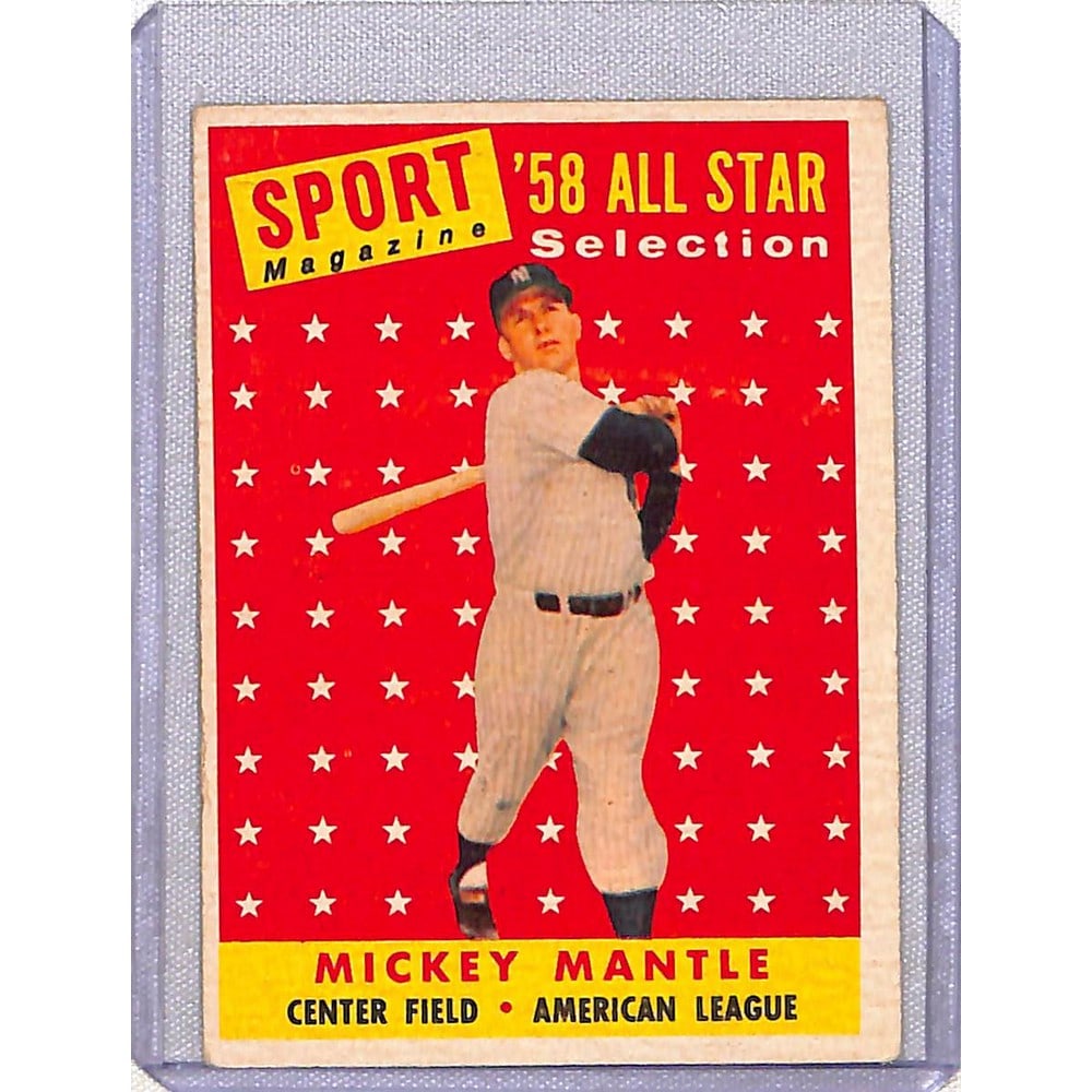1958 Topps Mickey Mantle Allstar Nice Shape (1 of 2)
