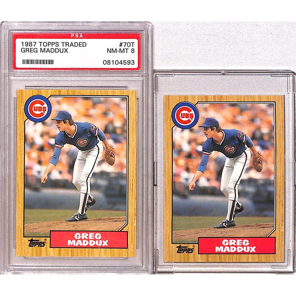 Two 1987 Topps Traded Greg Maddux Rc 1 Graded (1 of 2)