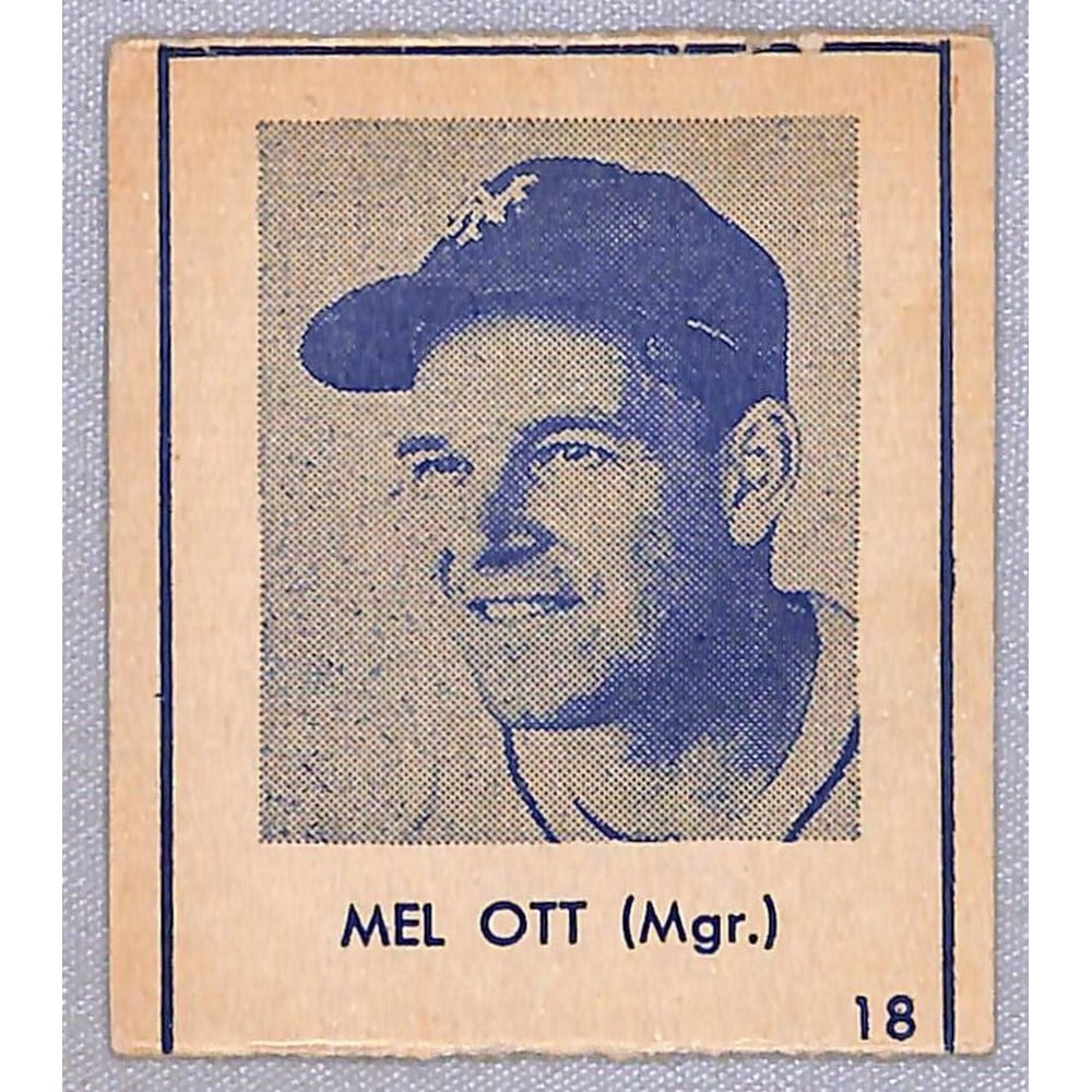 1948 Blue Tint Baseball Mel Ott Hof Nice Shape (1 of 2)