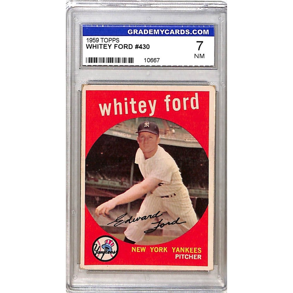 1959 Topps Whitey Ford Graded 7: 1959 Topps Whitey Ford Graded 7