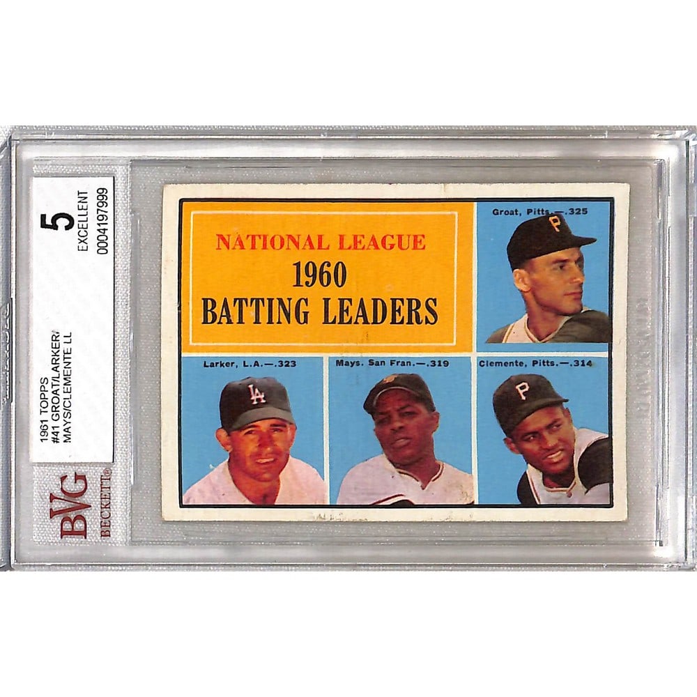 1961 Topps Nl Batting Leaders Bvg 5: 1961 Topps Nl Batting Leaders Bvg 5