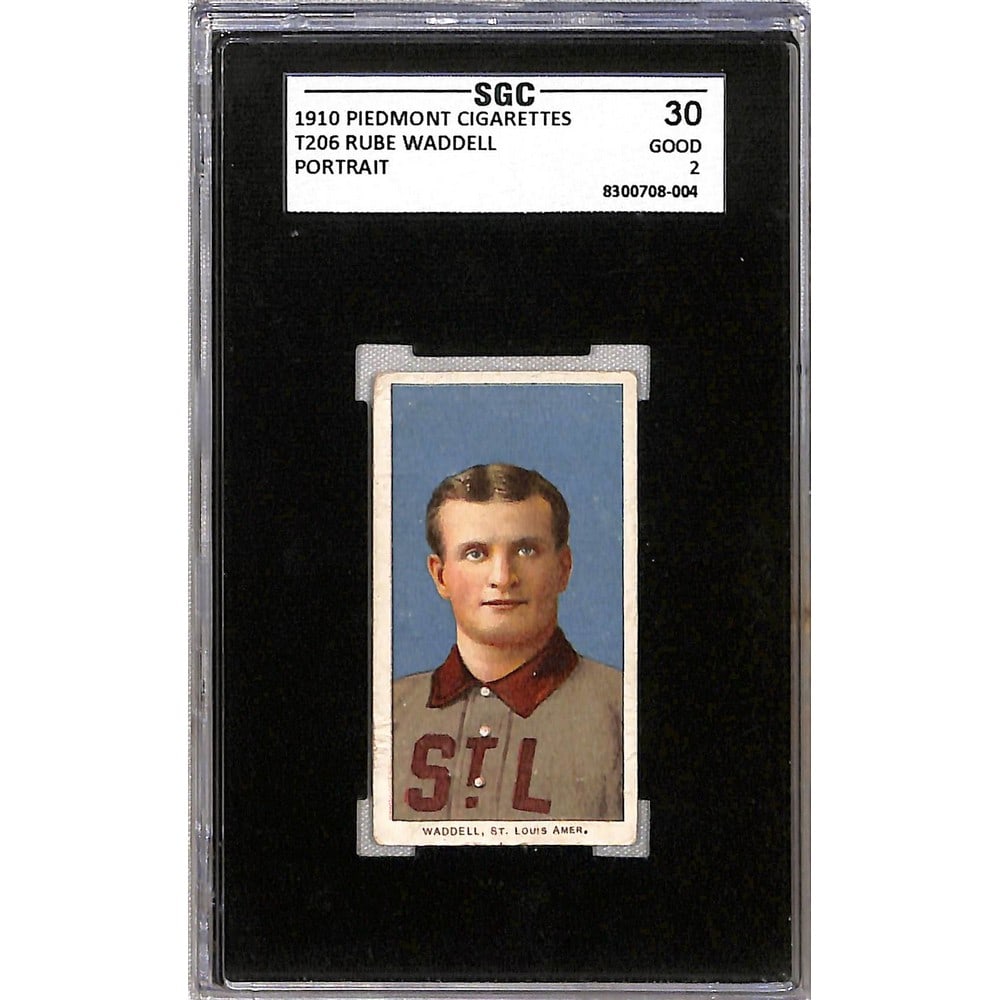1910 T206 Rube Waddell Piedmont Sgc 2: 1910 T206 Rube Waddell Piedmont Sgc 2
