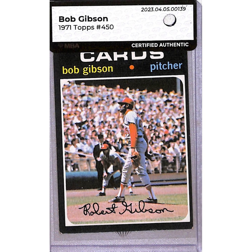 1971 Topps Bob Gibson Mba Authentic (1 of 2)