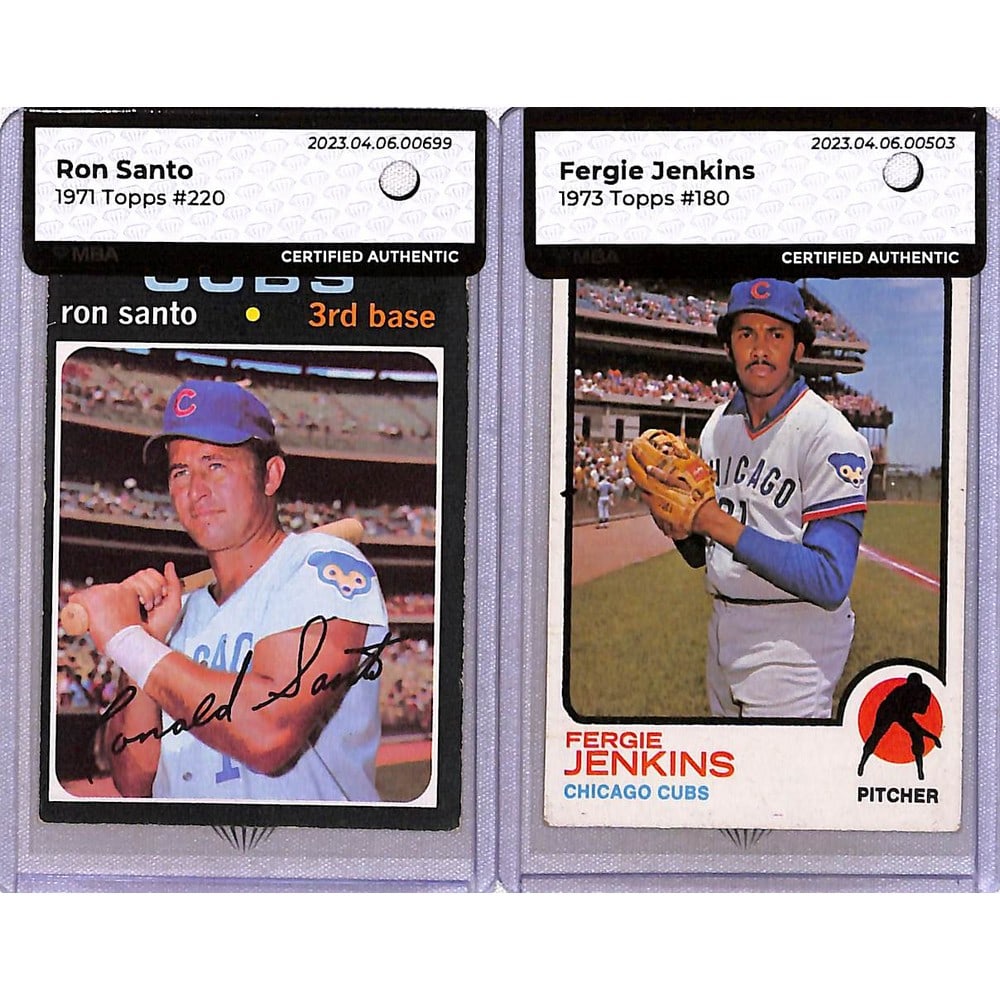 (2) 1973 Topps Chicago Cubs Hof Mba Authentic (1 of 2)