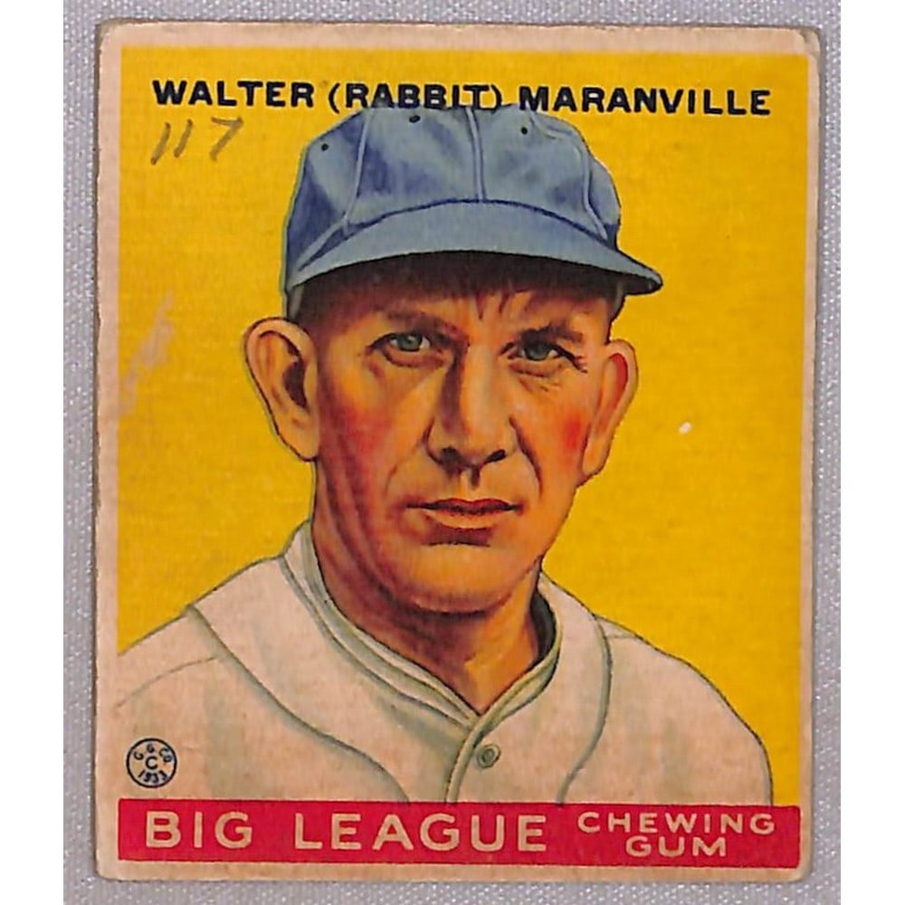 1933 Goudey Rabbit Maranville Vgex Pencil Mark (1 of 2)
