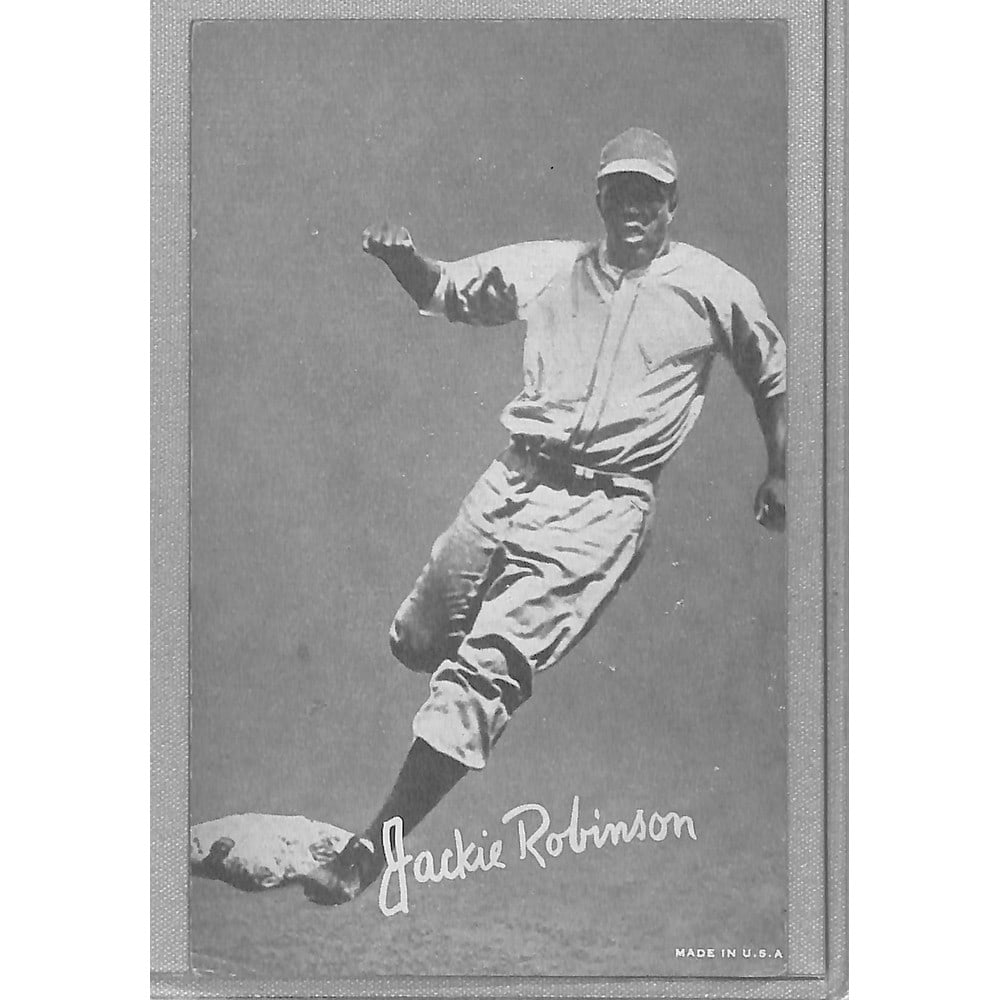 1947 Jackie Robinson Exhibit Card (1 of 2)