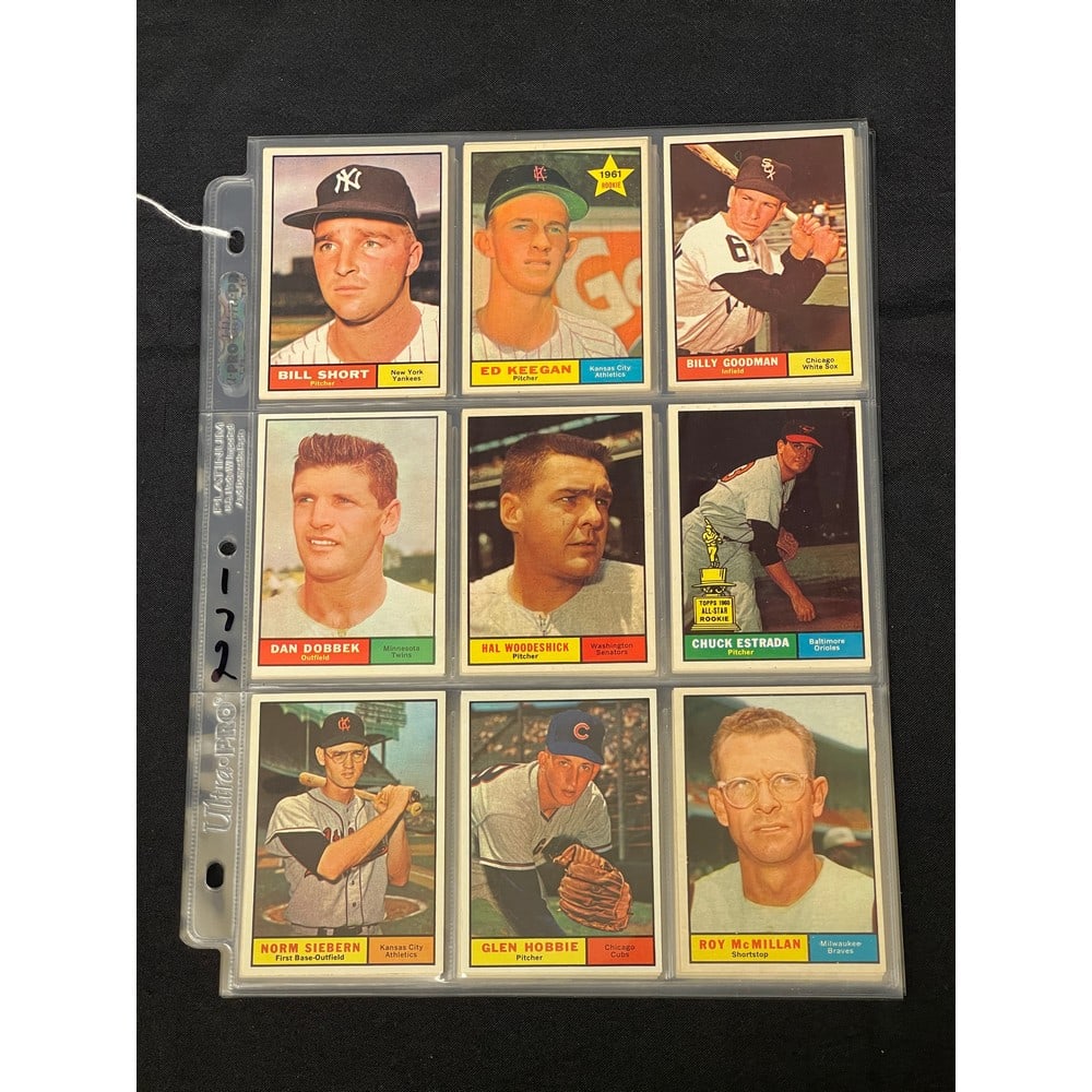 (50) 1961 Topps Baseball High Grade Cards (1 of 6)