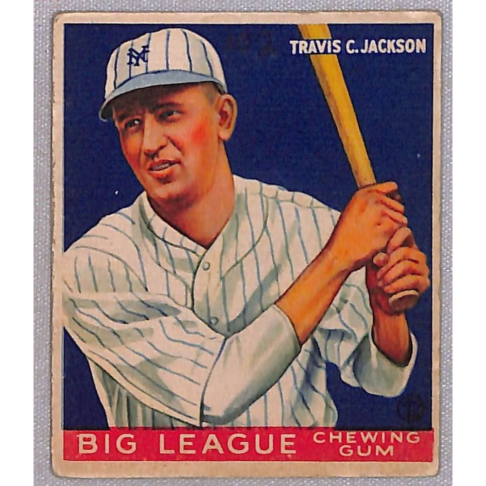 1933 Goudey Travis Jackson Vg Ex Pencil Mark (1 of 2)