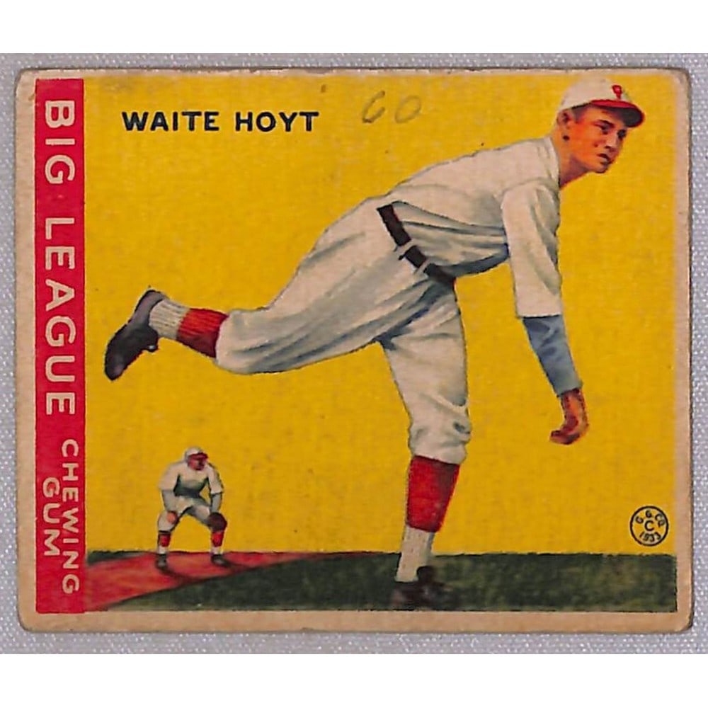 1933 Goudey Waite Hoyt Vg Ex Pencil Mark (1 of 2)