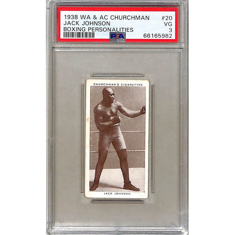 1938 Churchman Jack Johnson Psa 3: 1938 Churchman Jack Johnson Psa 3