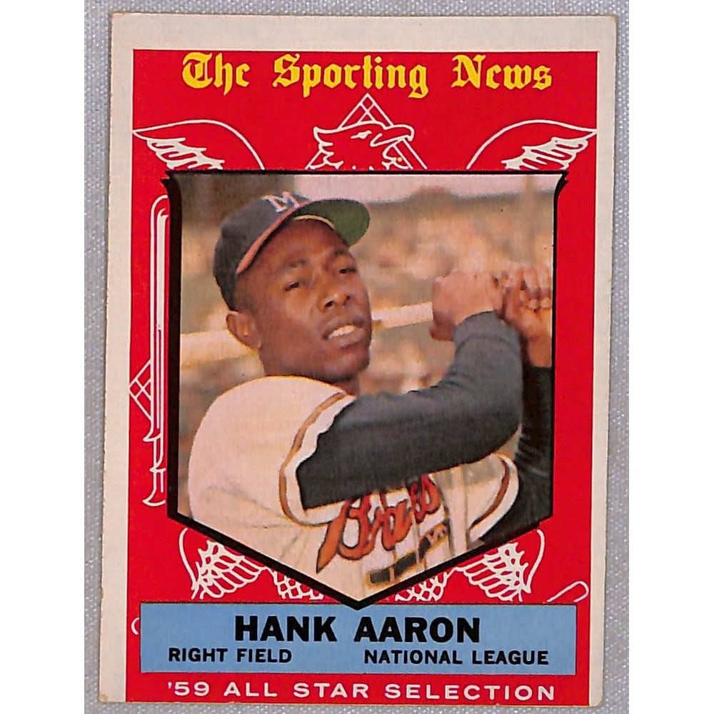 1959 Topps Hank Aaron Allstar Crease Free (1 of 2)