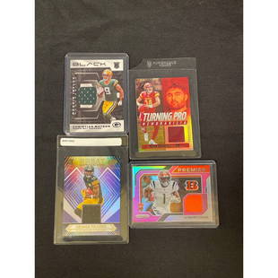 (4) Modern Football Rookie/jersey Cards: (4) Modern Football Rookie/jersey Cards