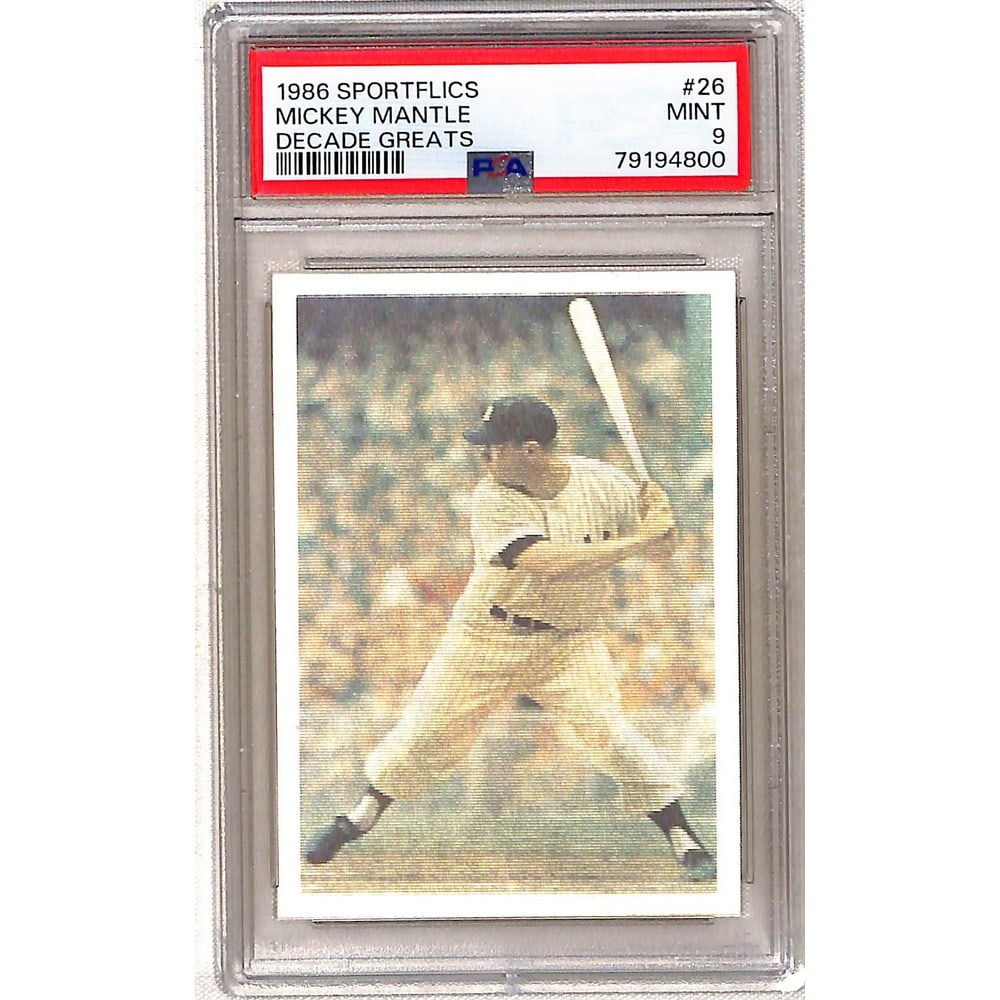 1986 Sportflics Mickey Mantle Psa 9: 1986 Sportflics Mickey Mantle Psa 9