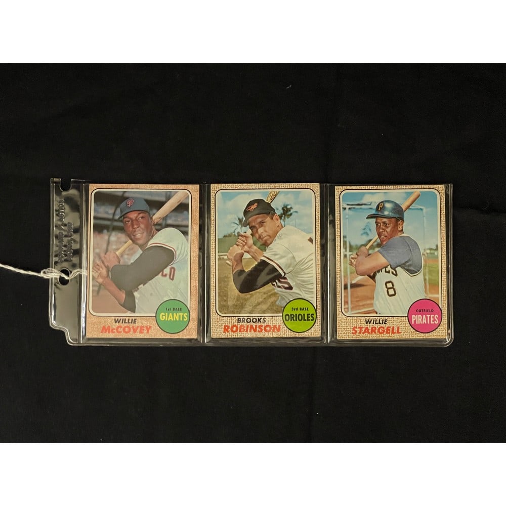 (3) Different High Grade 1968 Topps Baseball Cards (1 of 2)