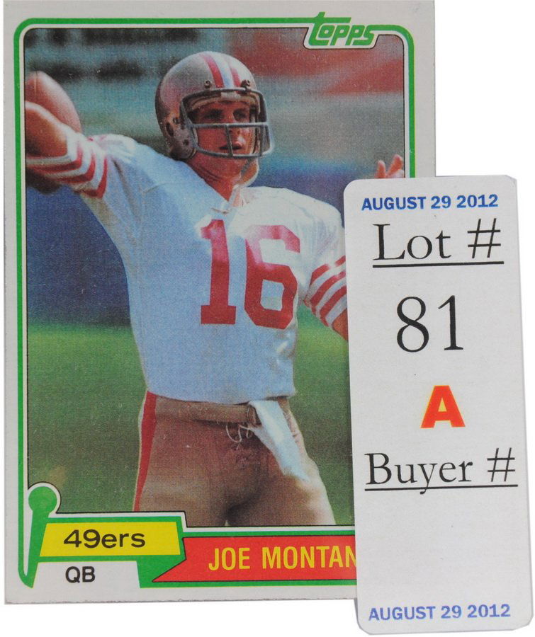81A 1981 Joe Montana Rookie Card